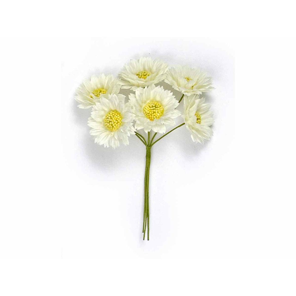 MARGHERITA IN TESSUTO D.3,85CM 48pz. L2204