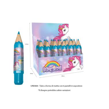 Unicorno 6 colori matita tubo uni0884