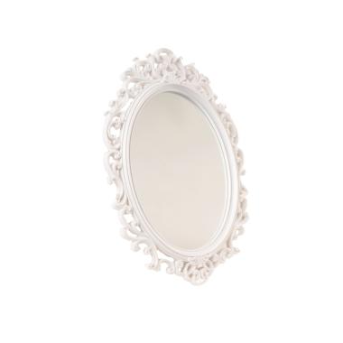 Specchio 46x64 ovale bianca e0612.85w