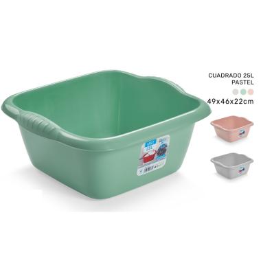 Bacinella quadrata 25l pastel 3087