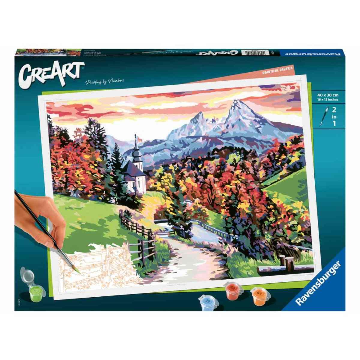 CreArt Ravensburger Kit Dipingere con i Numerii - Paesaggio Prealpino