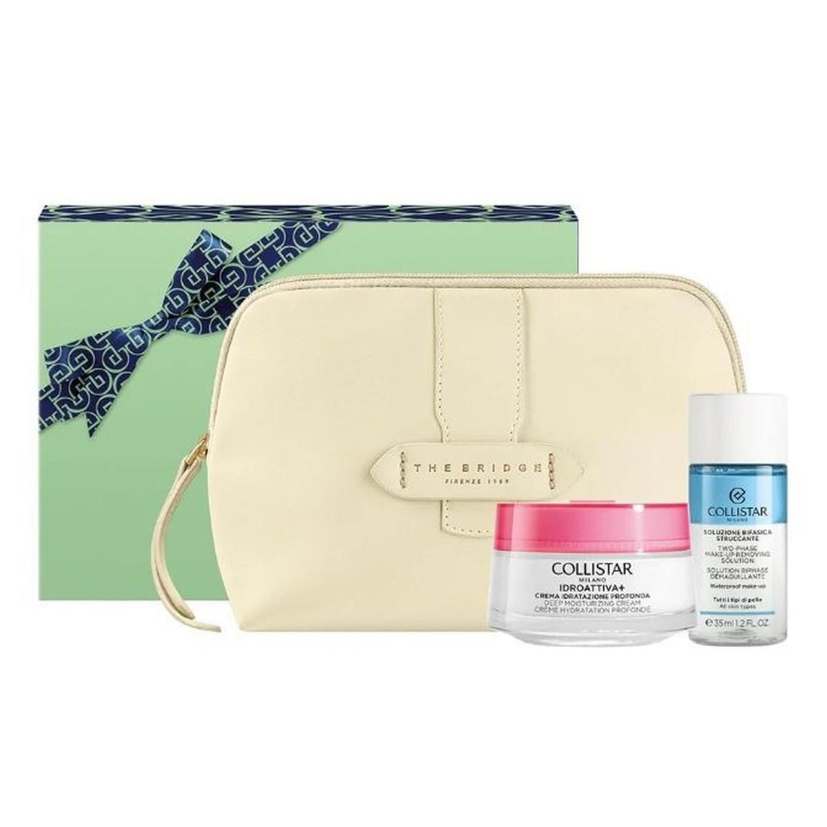 Cofanetto Collistar Idro-Attiva+ con Crema Viso, Struccante e Pochette The Bridge.