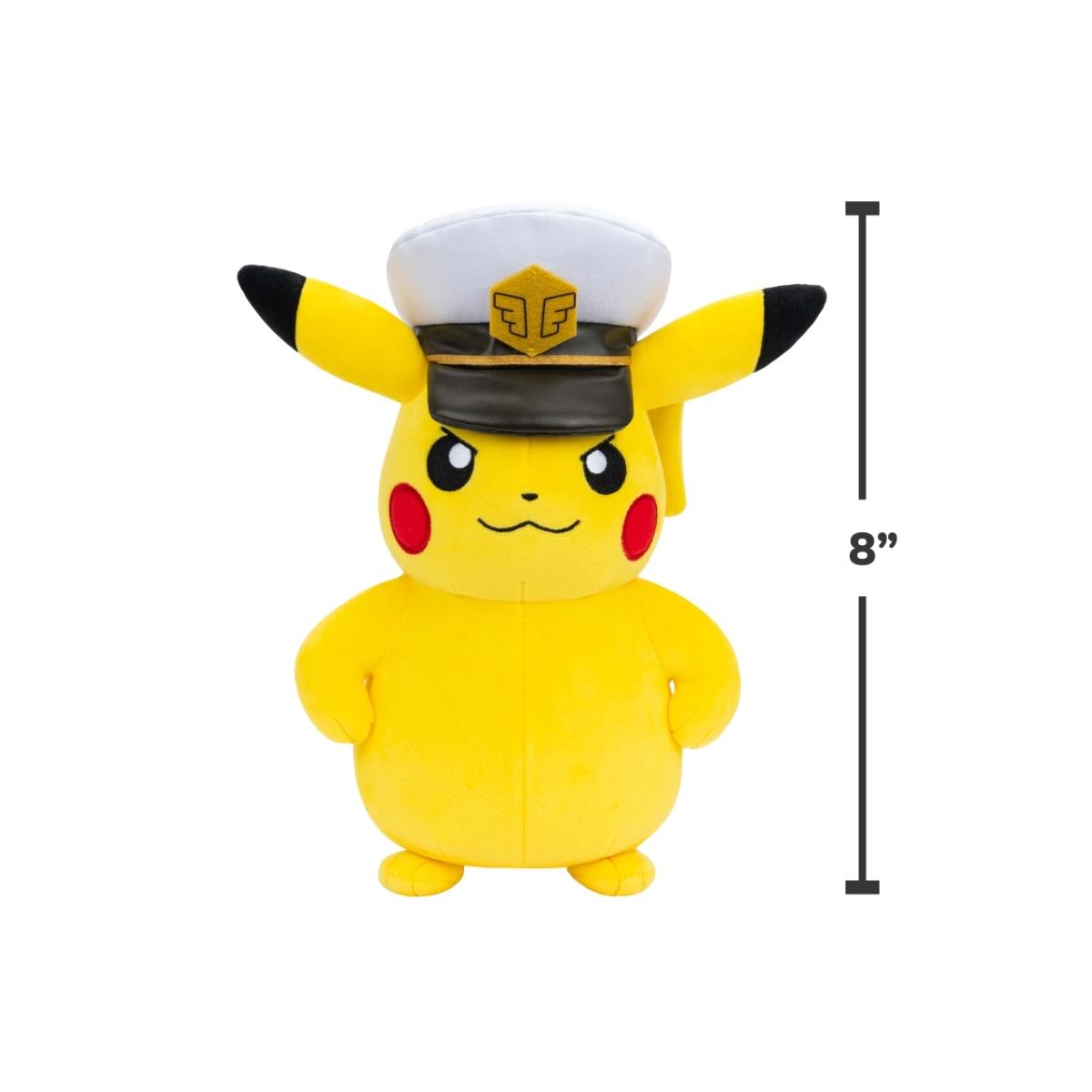 Peluche Pokémon Capitan Pikachu 20cm Ufficiale Rei Toys Giocattolo