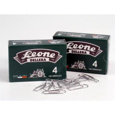 2 Confezioni da 100 graffette zincate Leone N°4 - 32 mm punta triangolare ufficio scuola