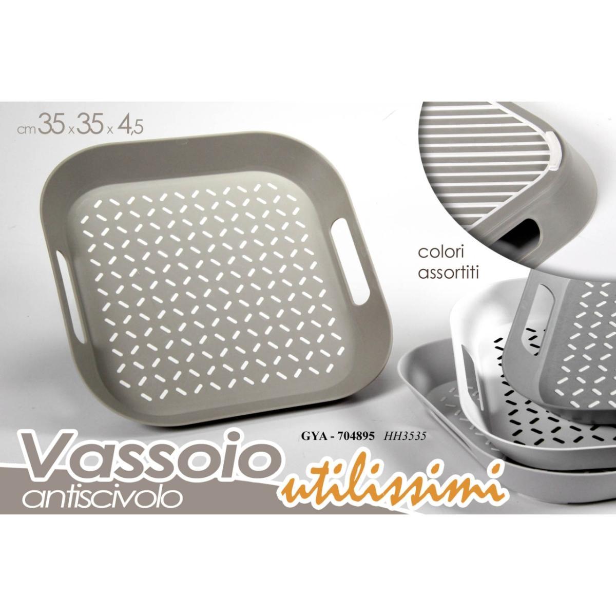 Vassoio antiscivolo 35x35x4,5cm 704895