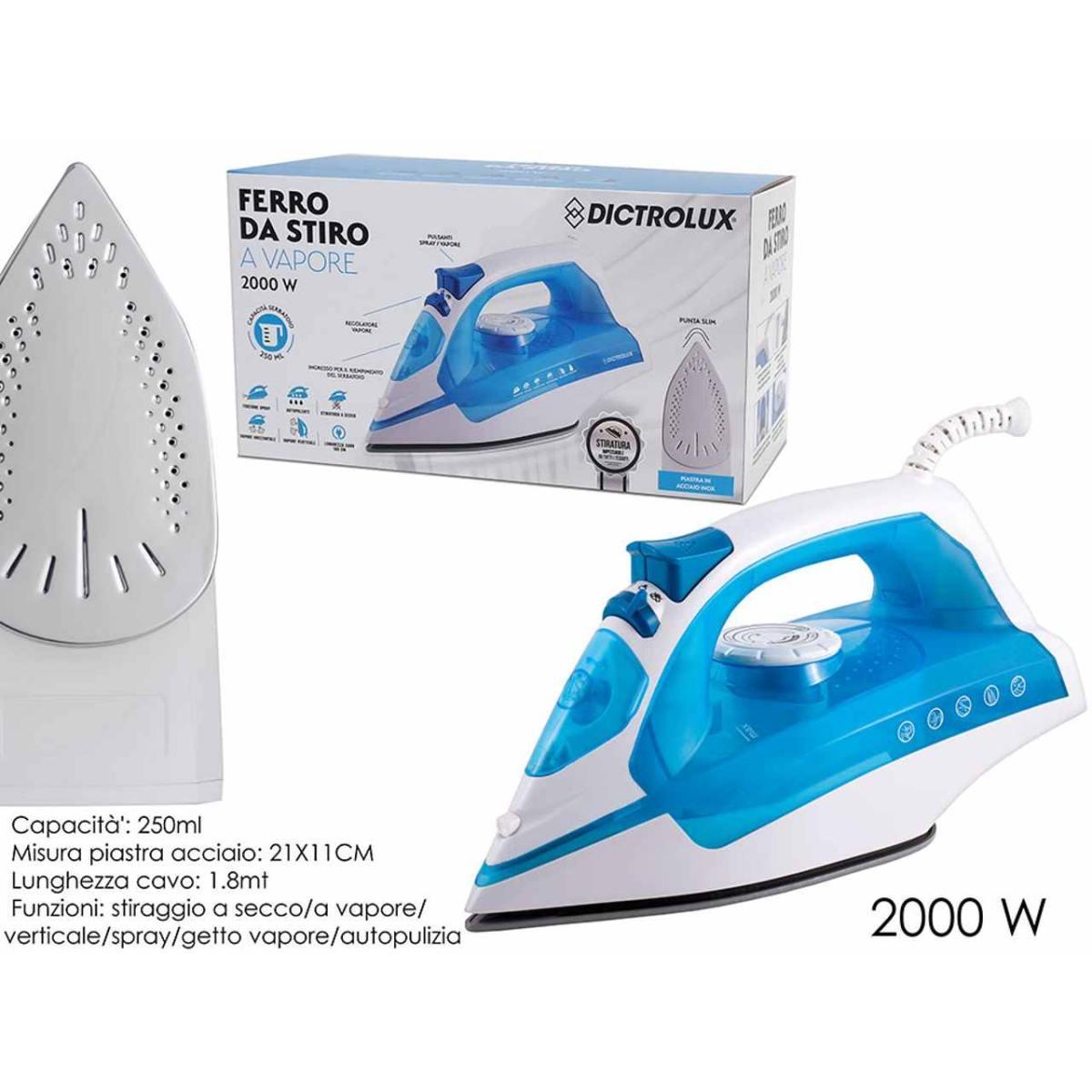 Ferro da stiro in acciaio 2000w 874905