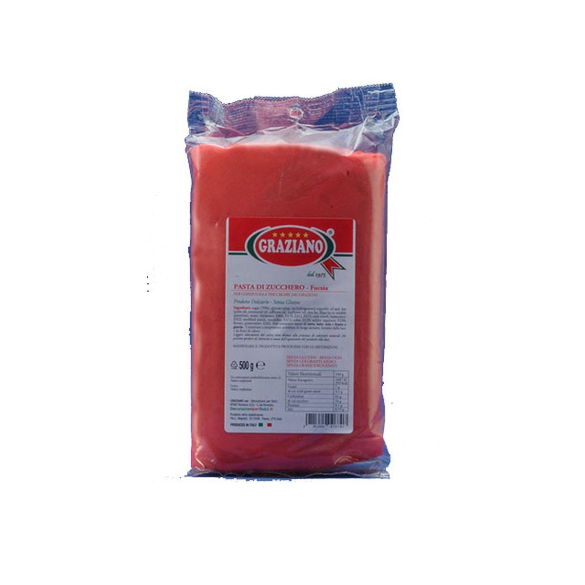PASTA DI ZUCCHERO 250gr FUCSIA