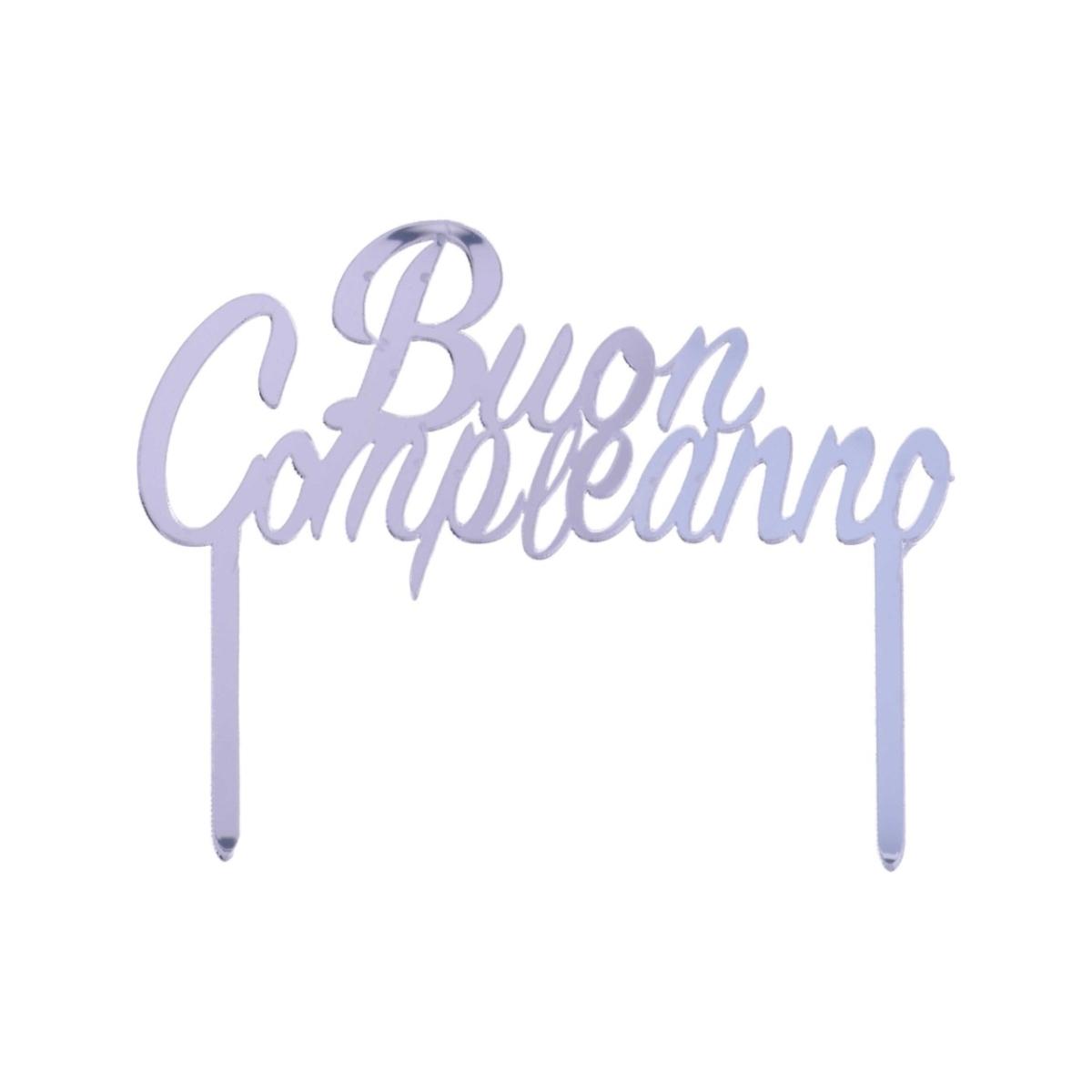 Cake topper buon compleanno plex arg.