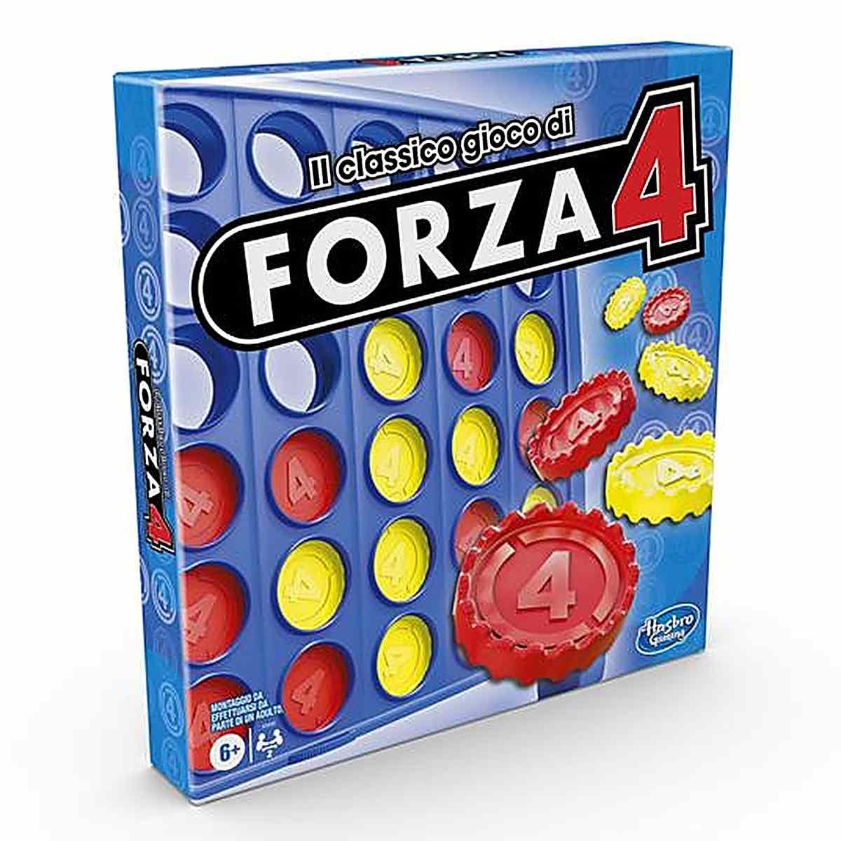 Forza 4 Hasbro Gaming - Gioco in Scatola Classico di Strategia per Bambini e Famiglie (Versione Italiana)