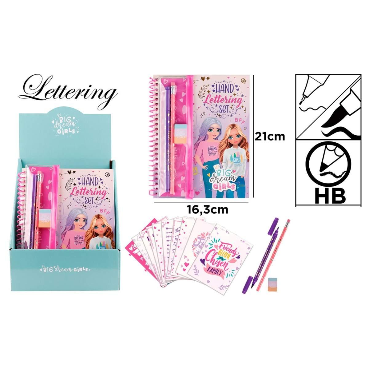 Big dream girl taccuino lettering bd020