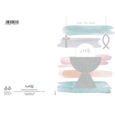 Biglietto comunione foil argento src33