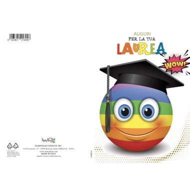 Biglietto laurea con foil oro lod111