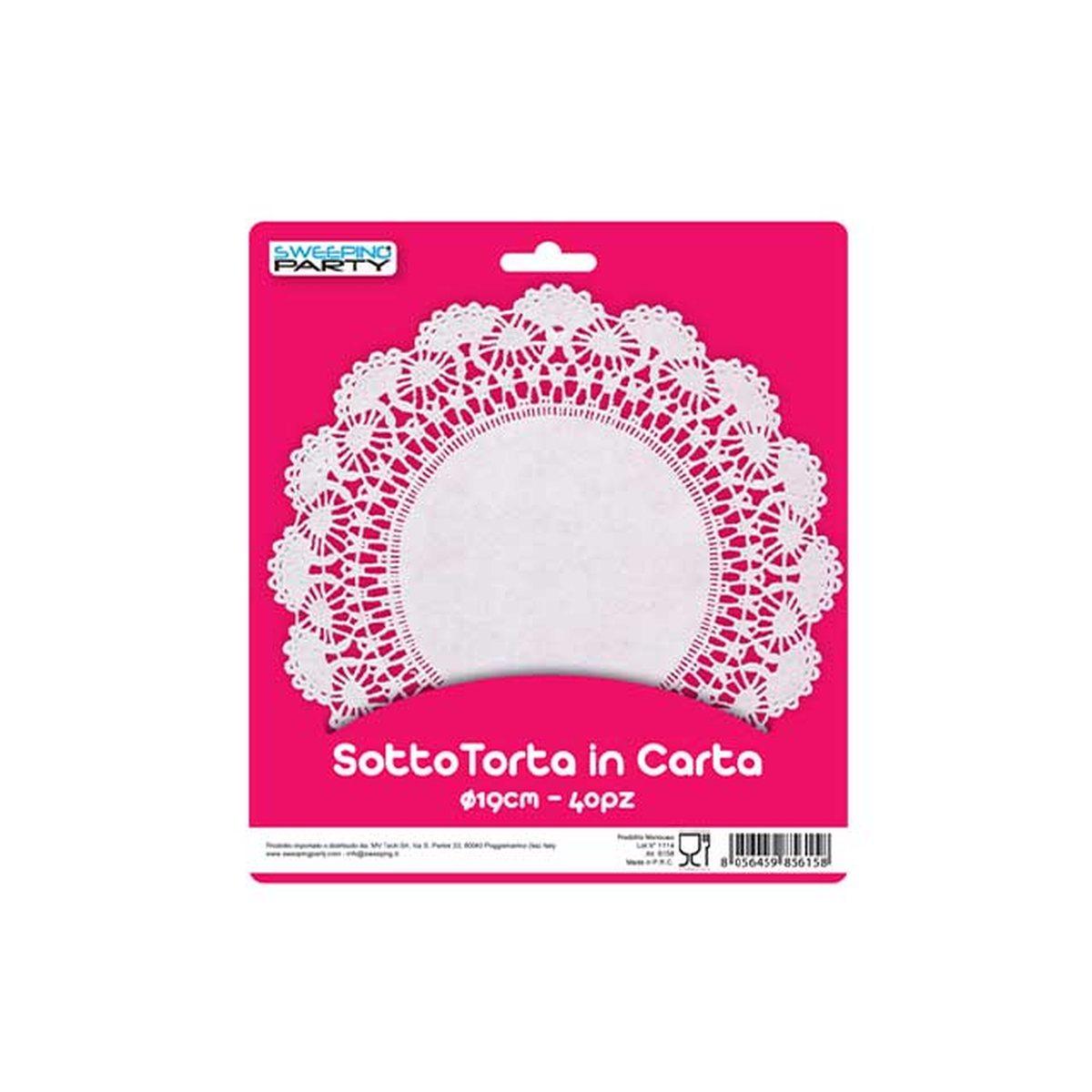 SOTTO TORTA  MERLETTO D.19cm 40pz 6158