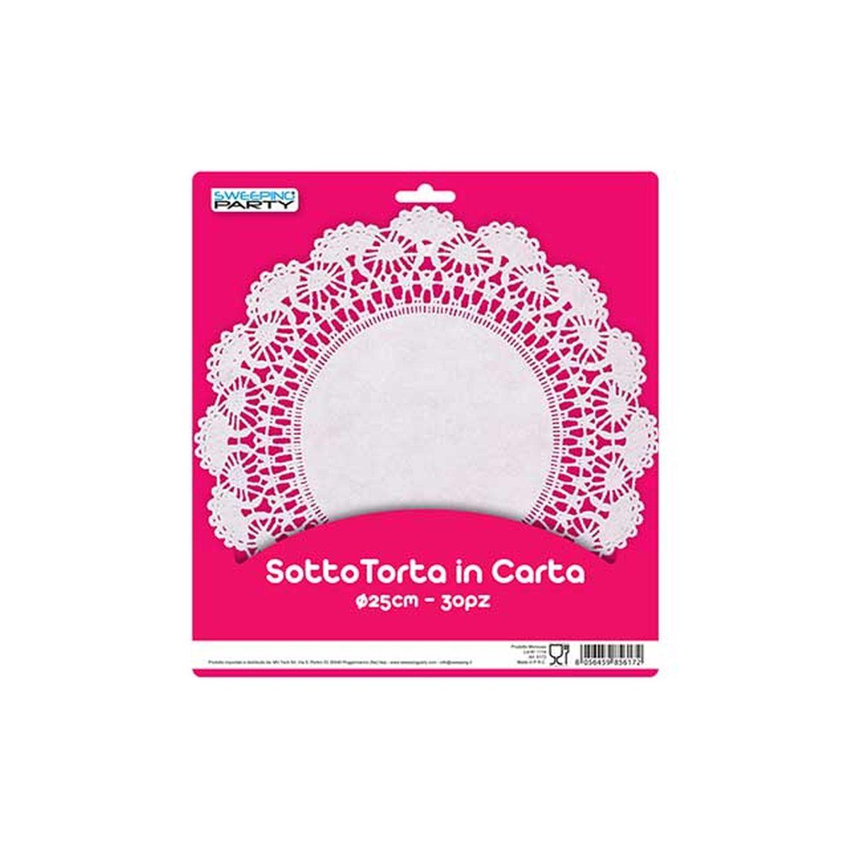 SOTTO TORTA  MERLETTO D.25cm 30pz 6172