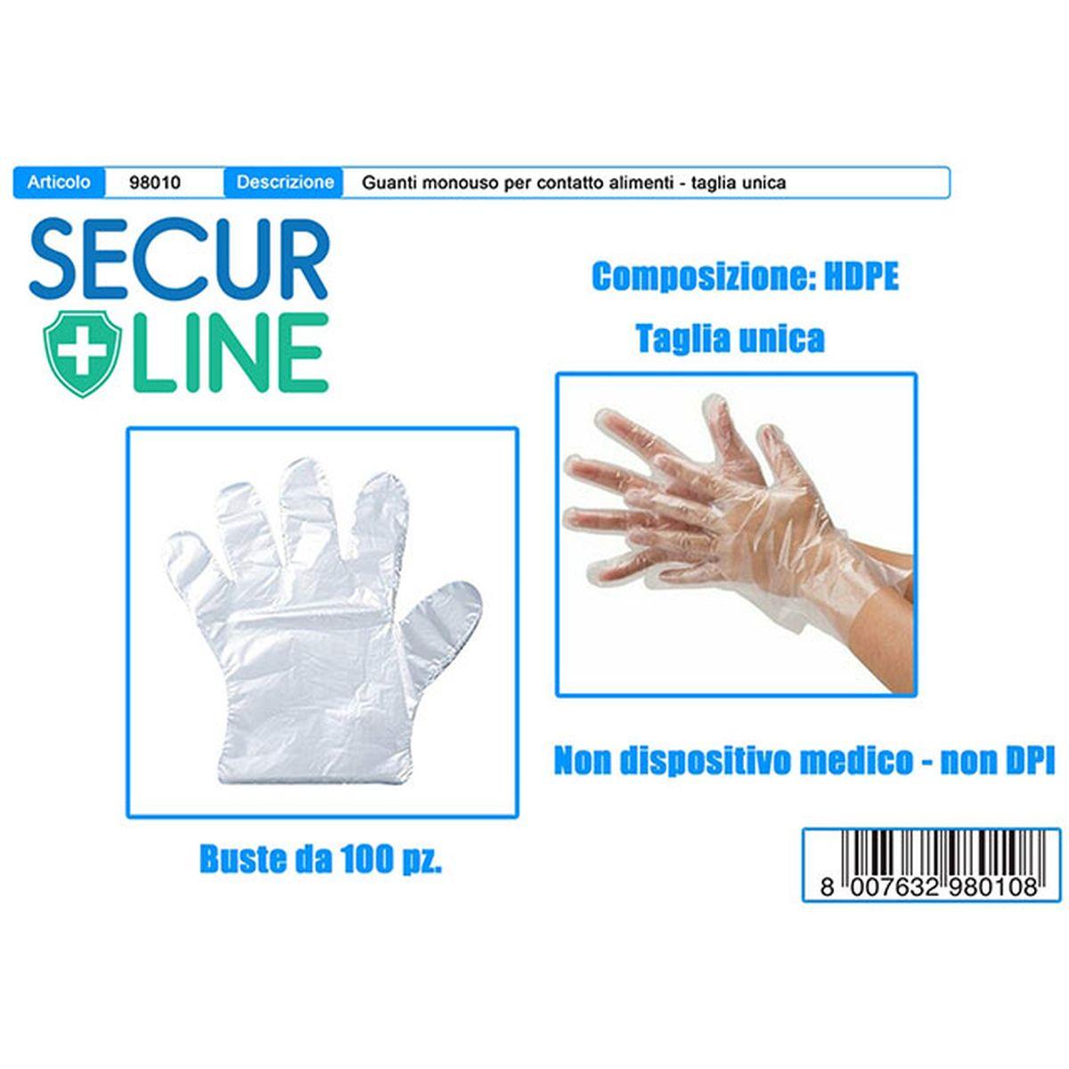 GUANTI ALIMENTI 100pz 98010 $