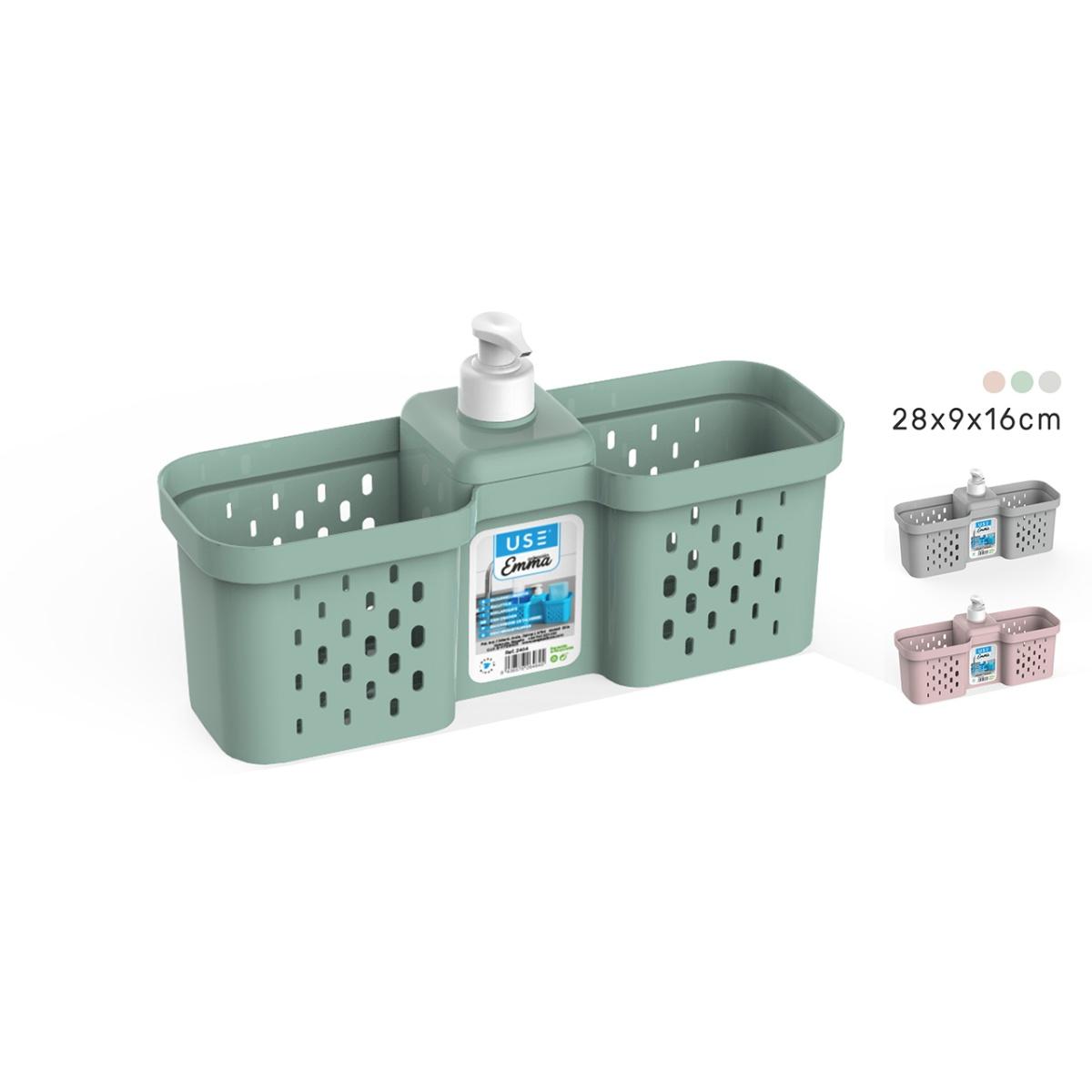 Portaspugna con dosatore duo paste 3022