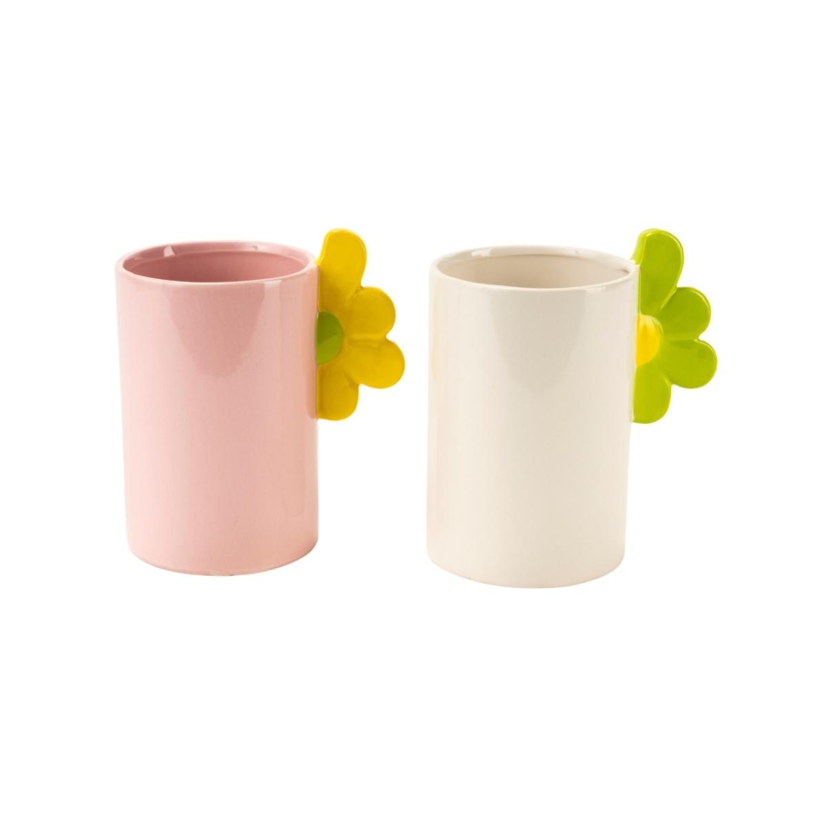 Dolomite vaso c/man.fiore 17x10,5 27003