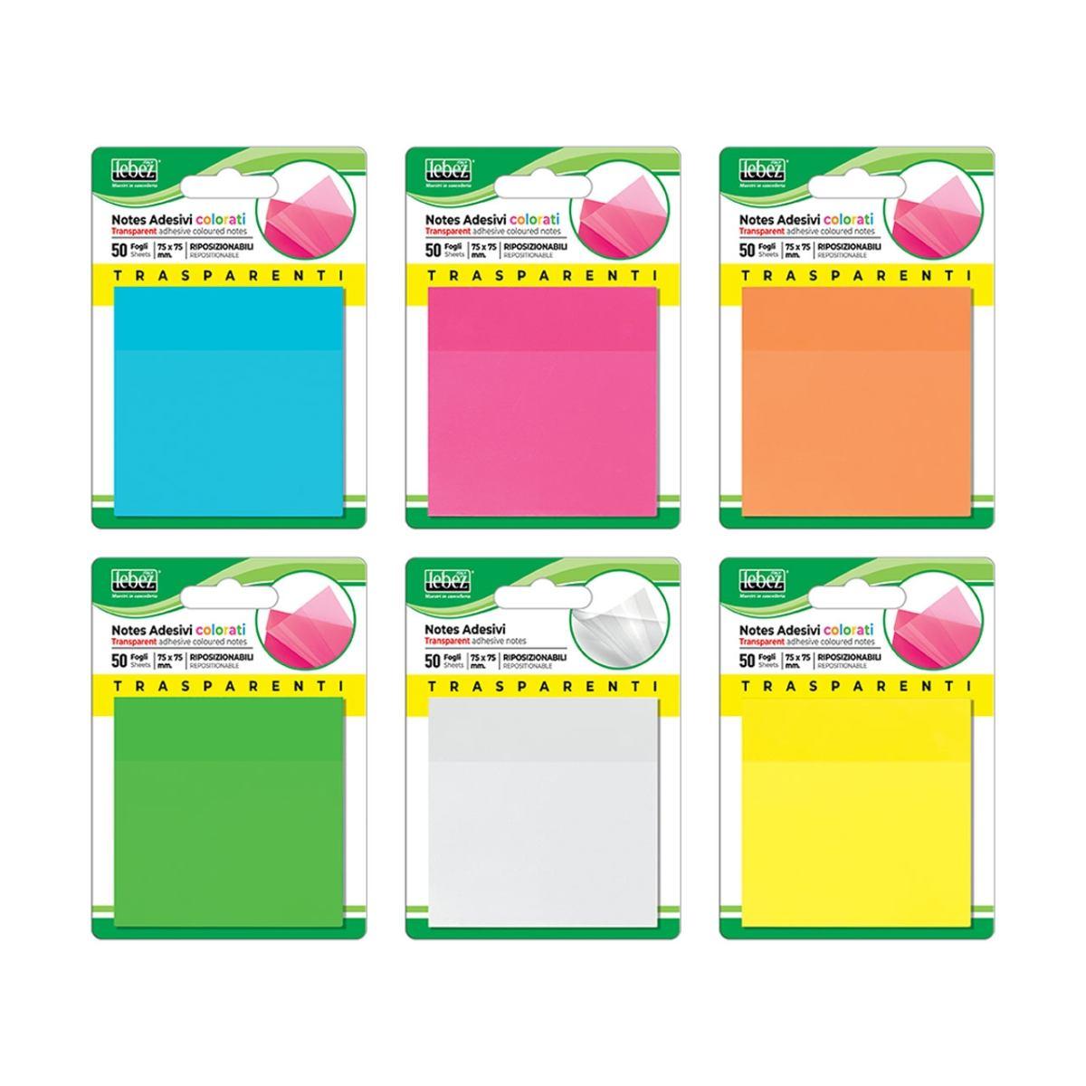 Notes adesivi 75x75mm 50fogli col. 0486