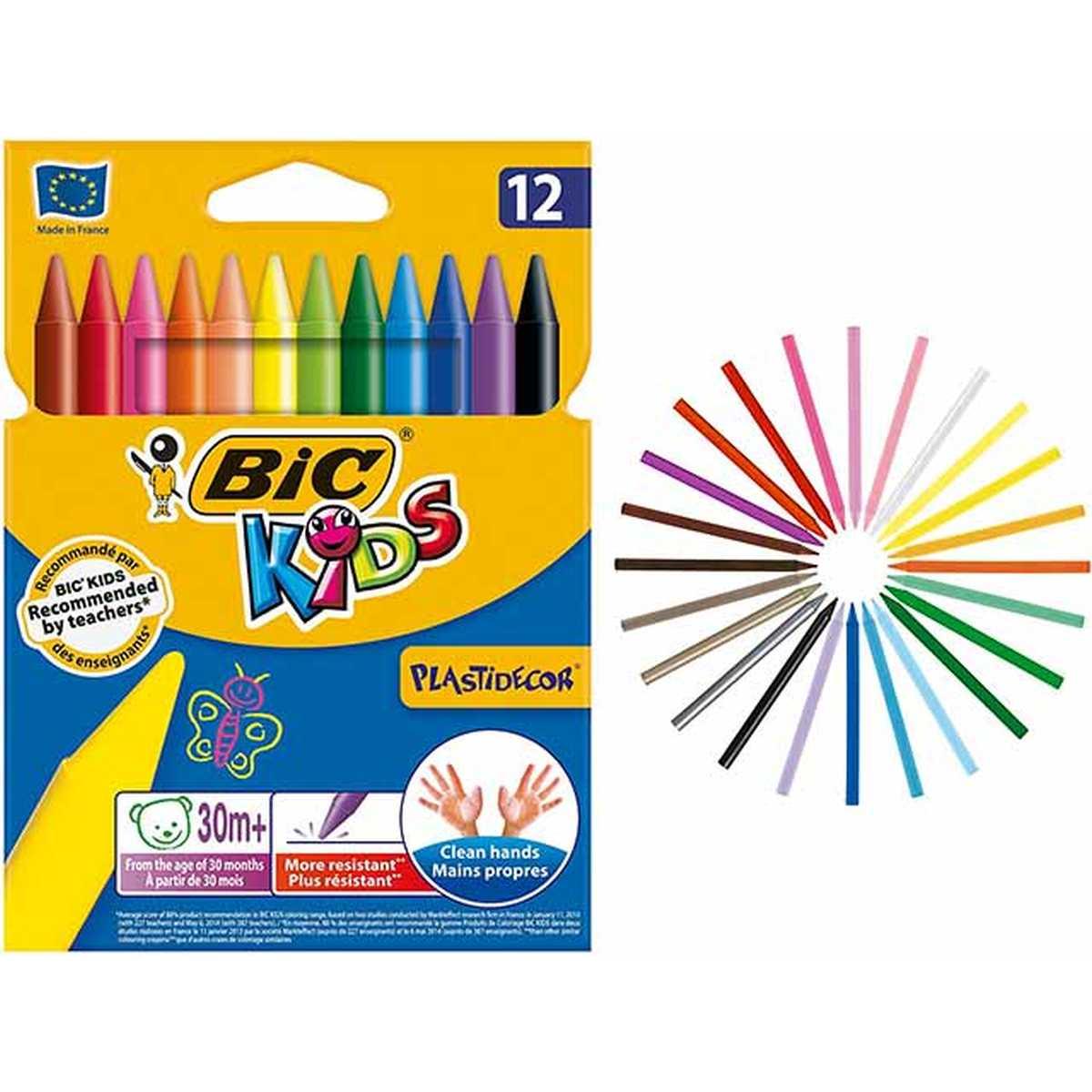 COLORI CERA PLASTIDECOR 12pz 945764