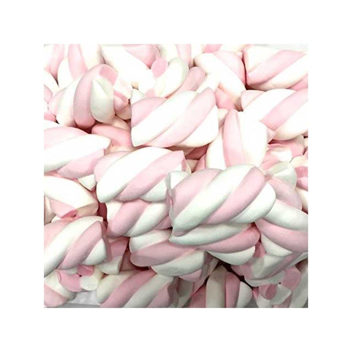 Marshmallow treccia bianco/rosa 5004me1000x6-4cm