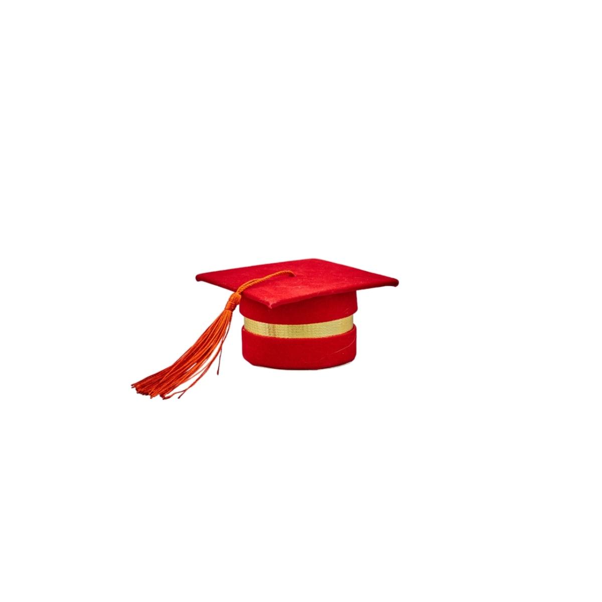 Cappello rosso laurea 8x8x4cm 1067442