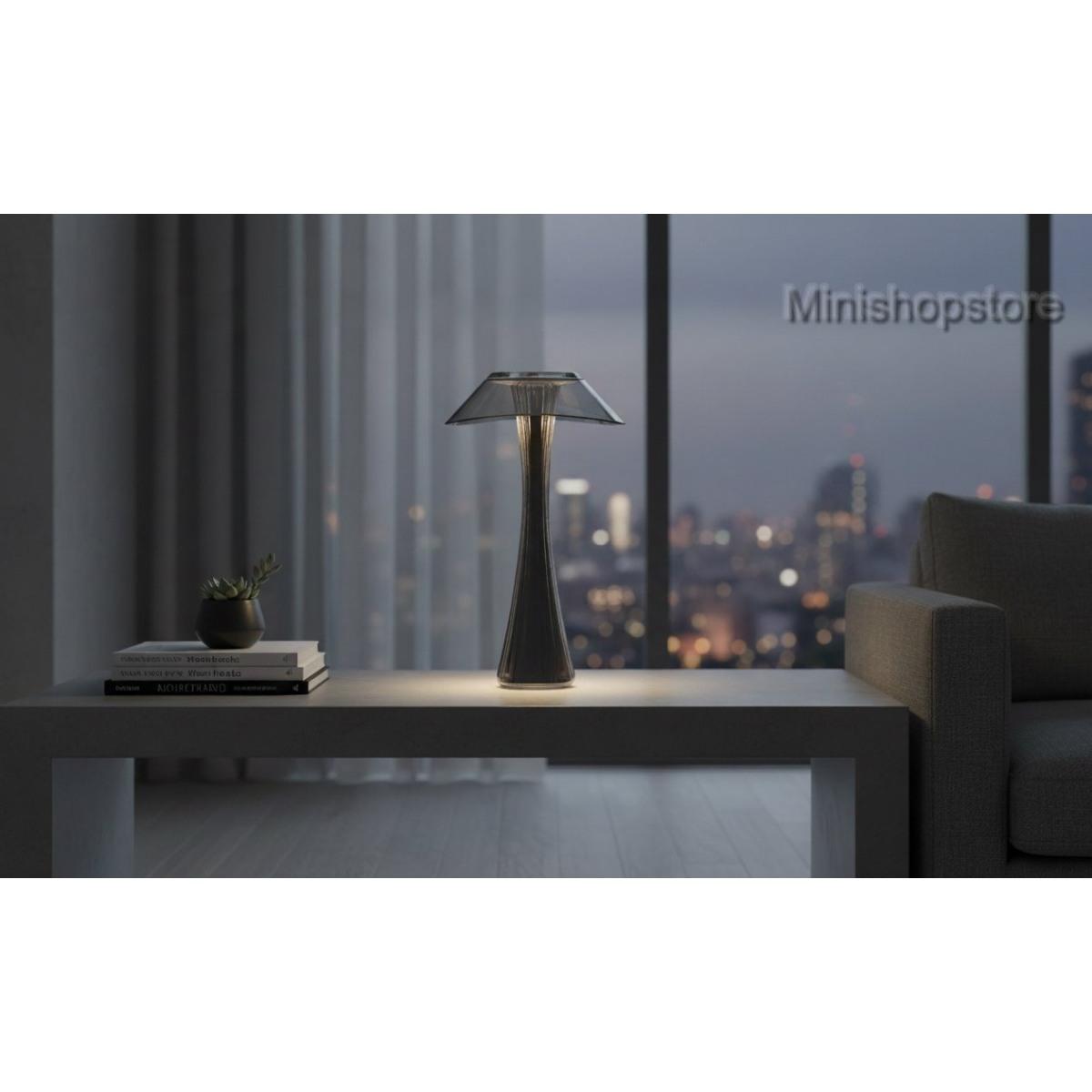 Lampada Touch LED Nera Elegance Semi Diretta 26,5 cm C.B.R. per Interni ed Esterni