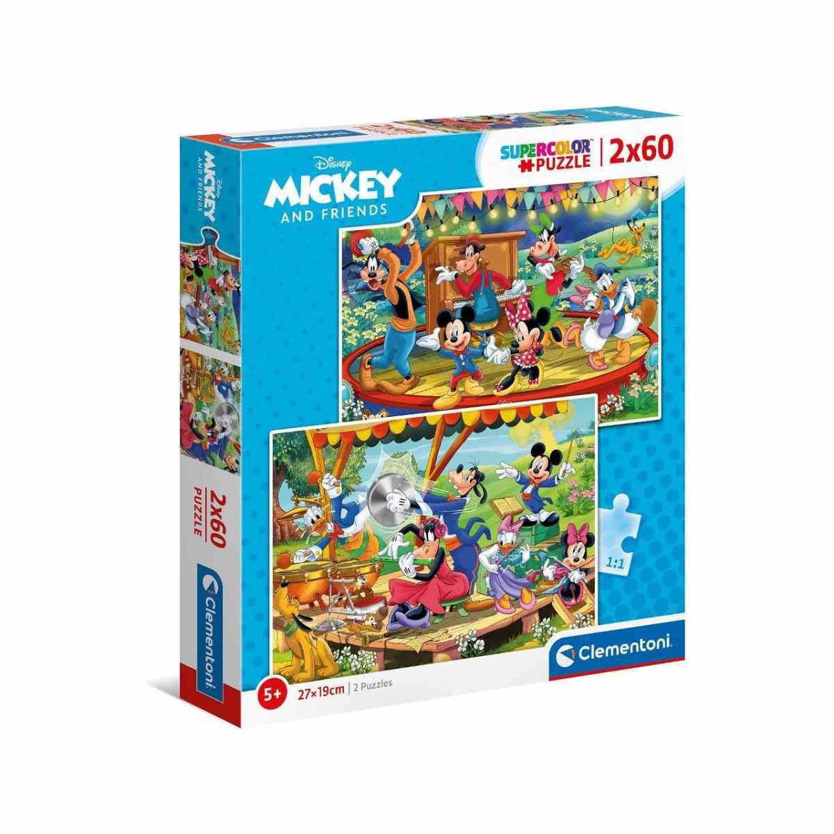 Puzzle 2x60 mickey and friends 21620p