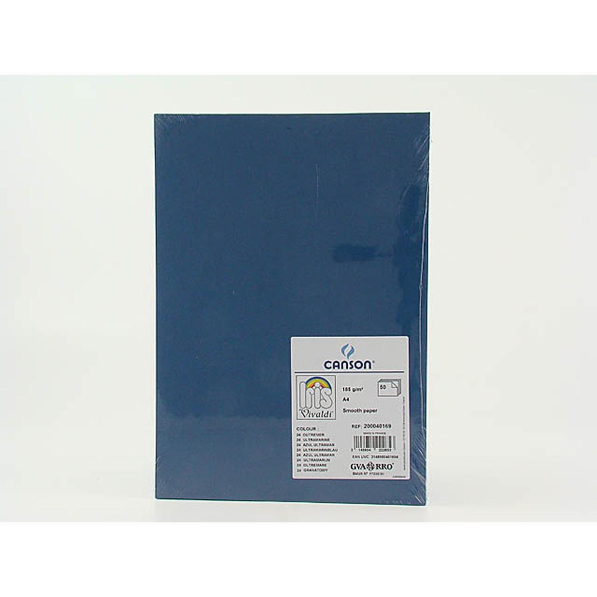 Fogli vivaldi a4 185g oltremare col.24