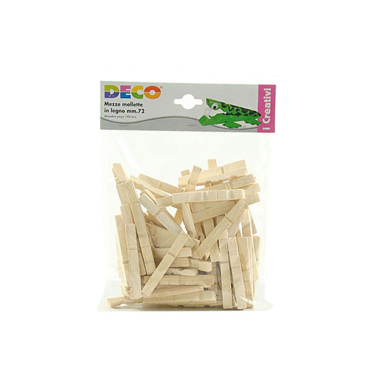 Mezze mollette legno mm.72  1719