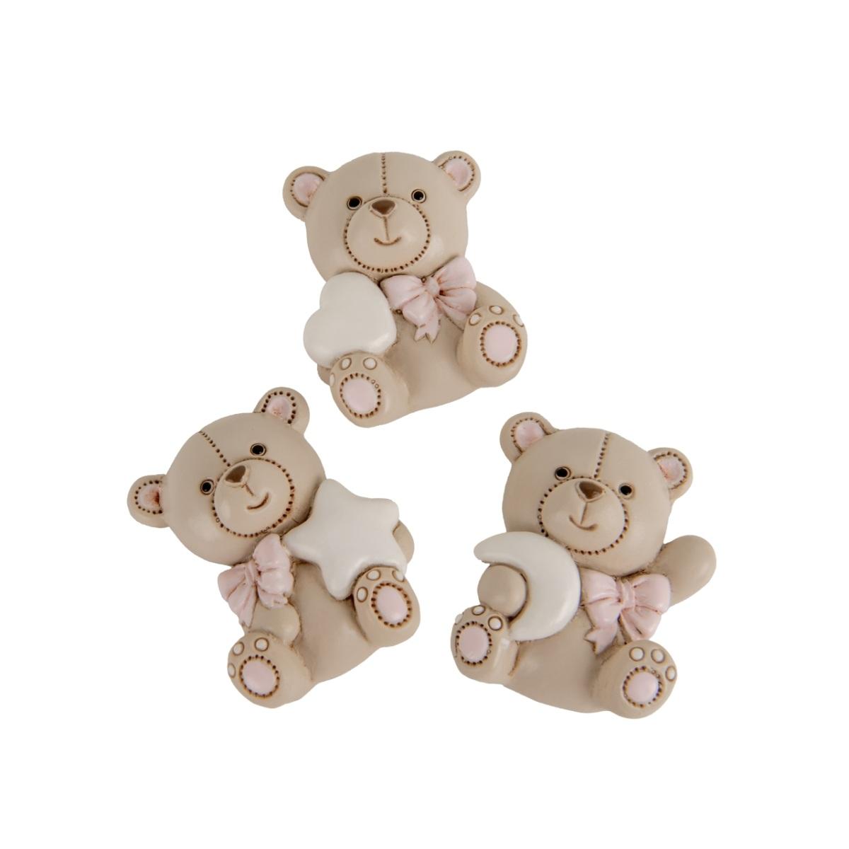 Teo orso magnete rosa 5cm 3 ass 04a426