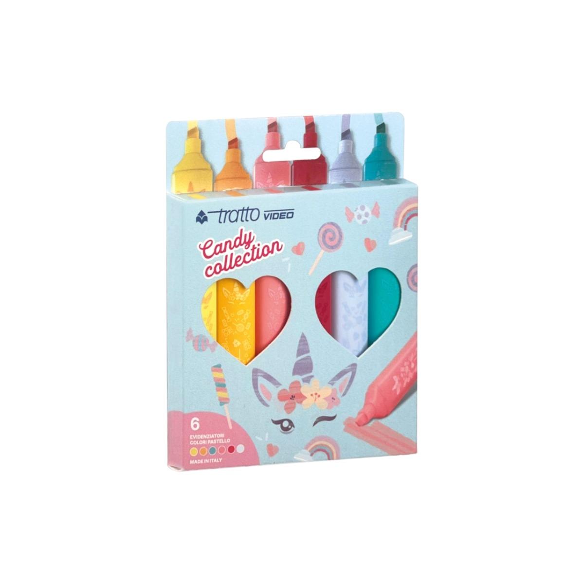 Evidenziatore tratto video candy 6pz f858006