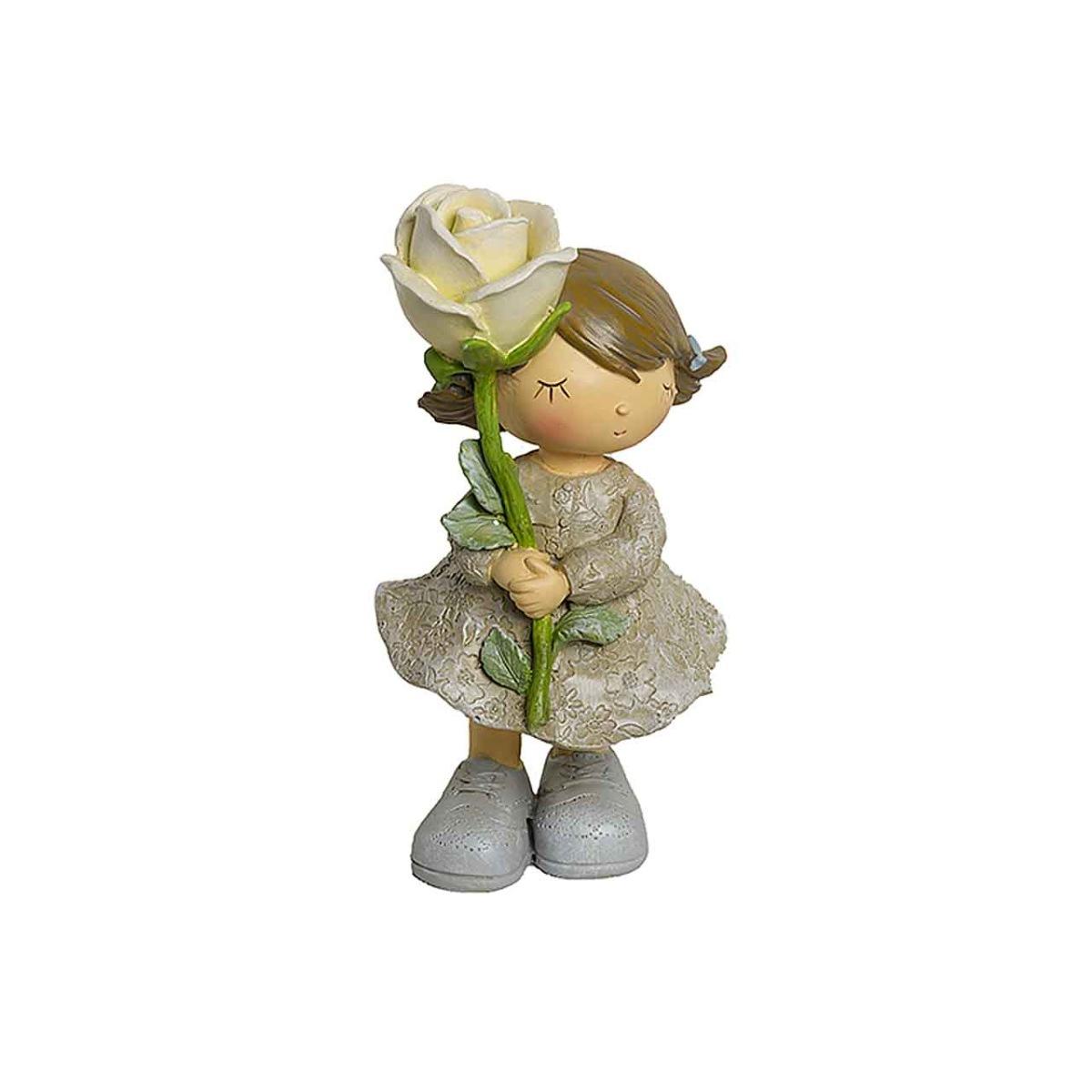 BIMBA CON ROSA H.17,5cm TB1538