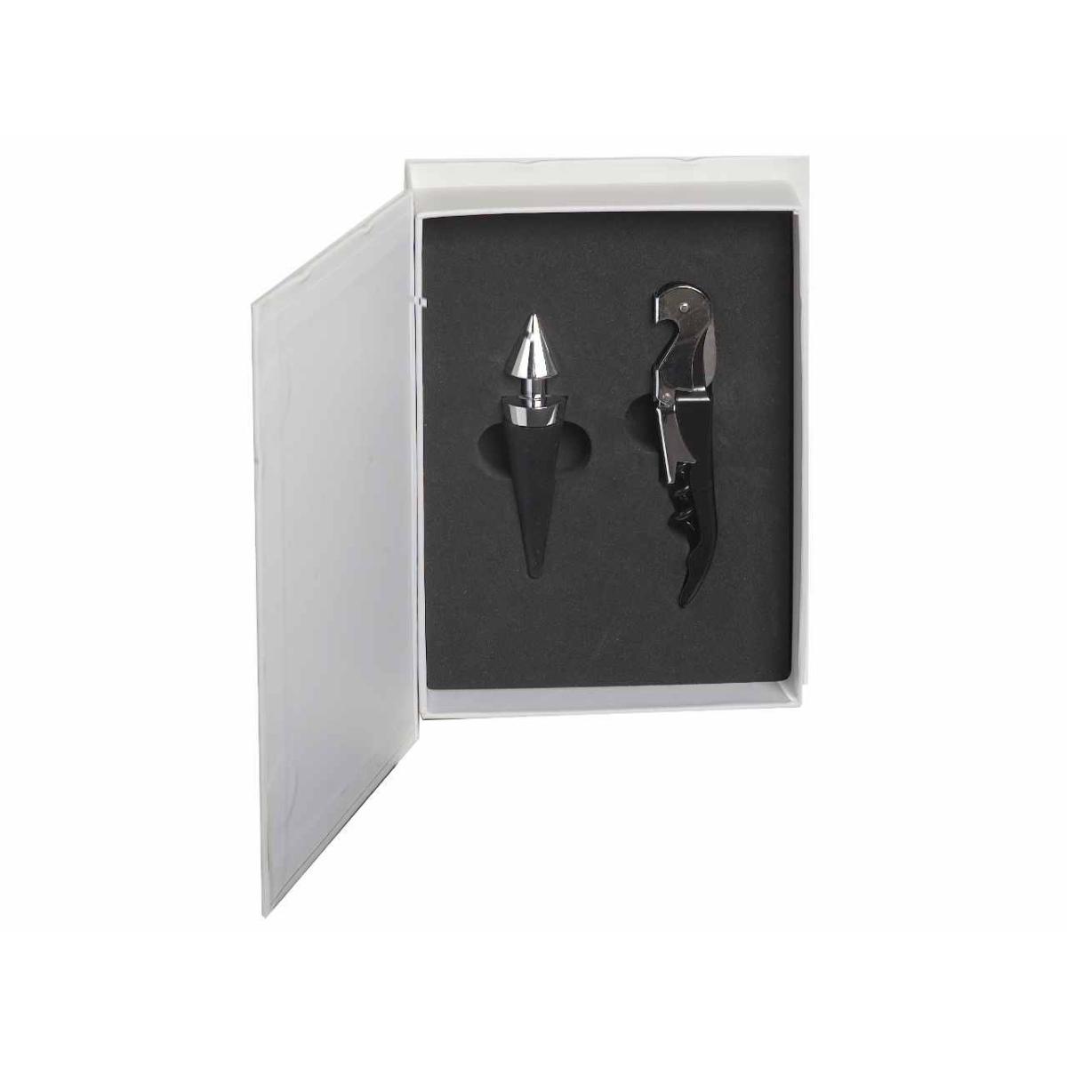 Tappo e cavatappi nero tb1544