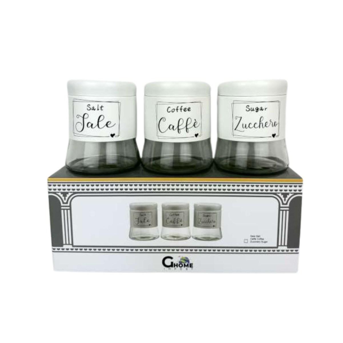Tris barattoli 750ml bianco hsg-3