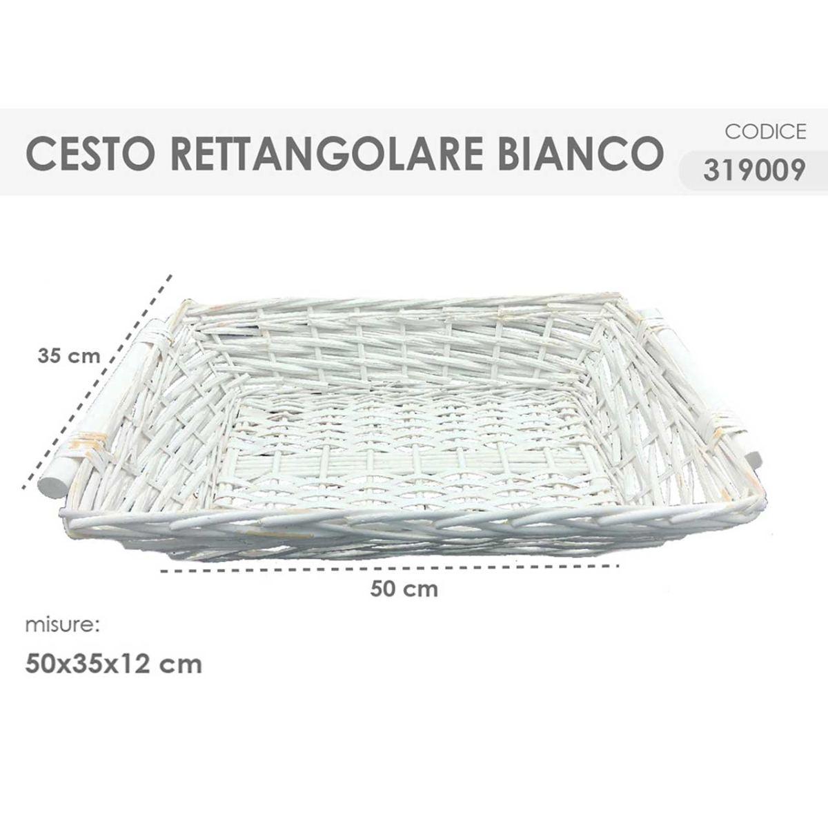Cesto rettangolare colore bianco 319009