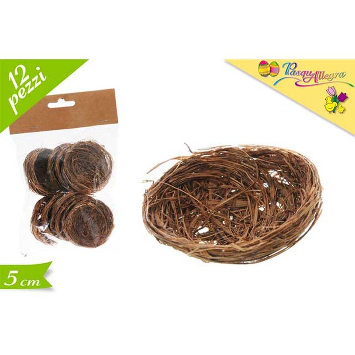 Cestino a forma di nido 12 pezzi 560277