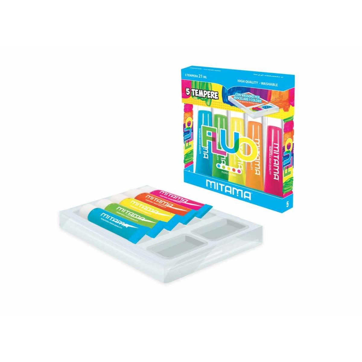 TEMPERA 5pz 21ml + 2 PENNELLI 62869