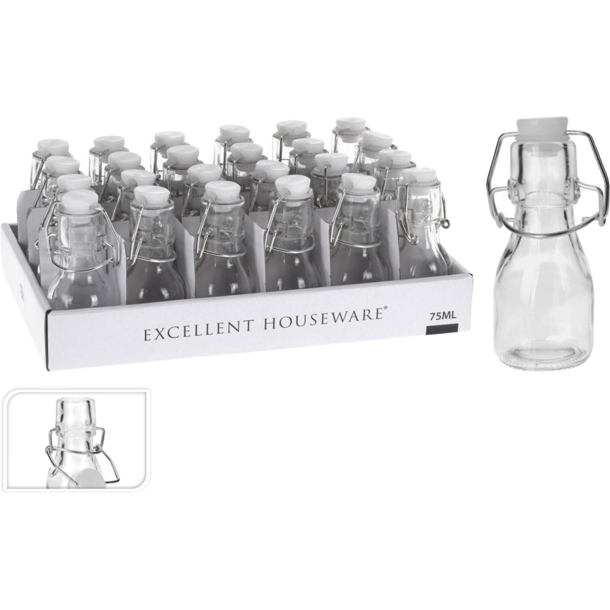 Bottiglia vetro 75ml c/tappo cd1001700