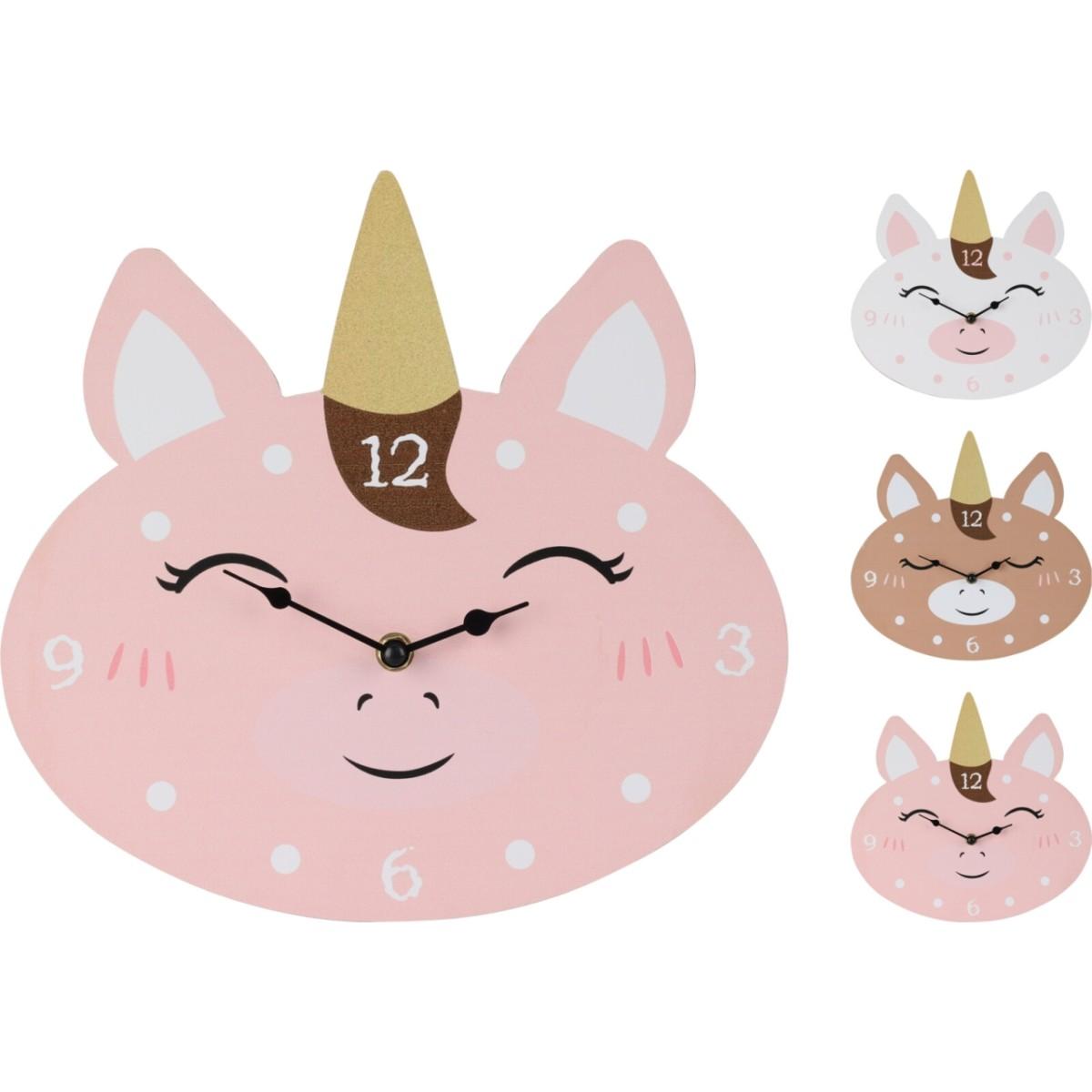 Orologio mdf 26cm unicorno y36400650