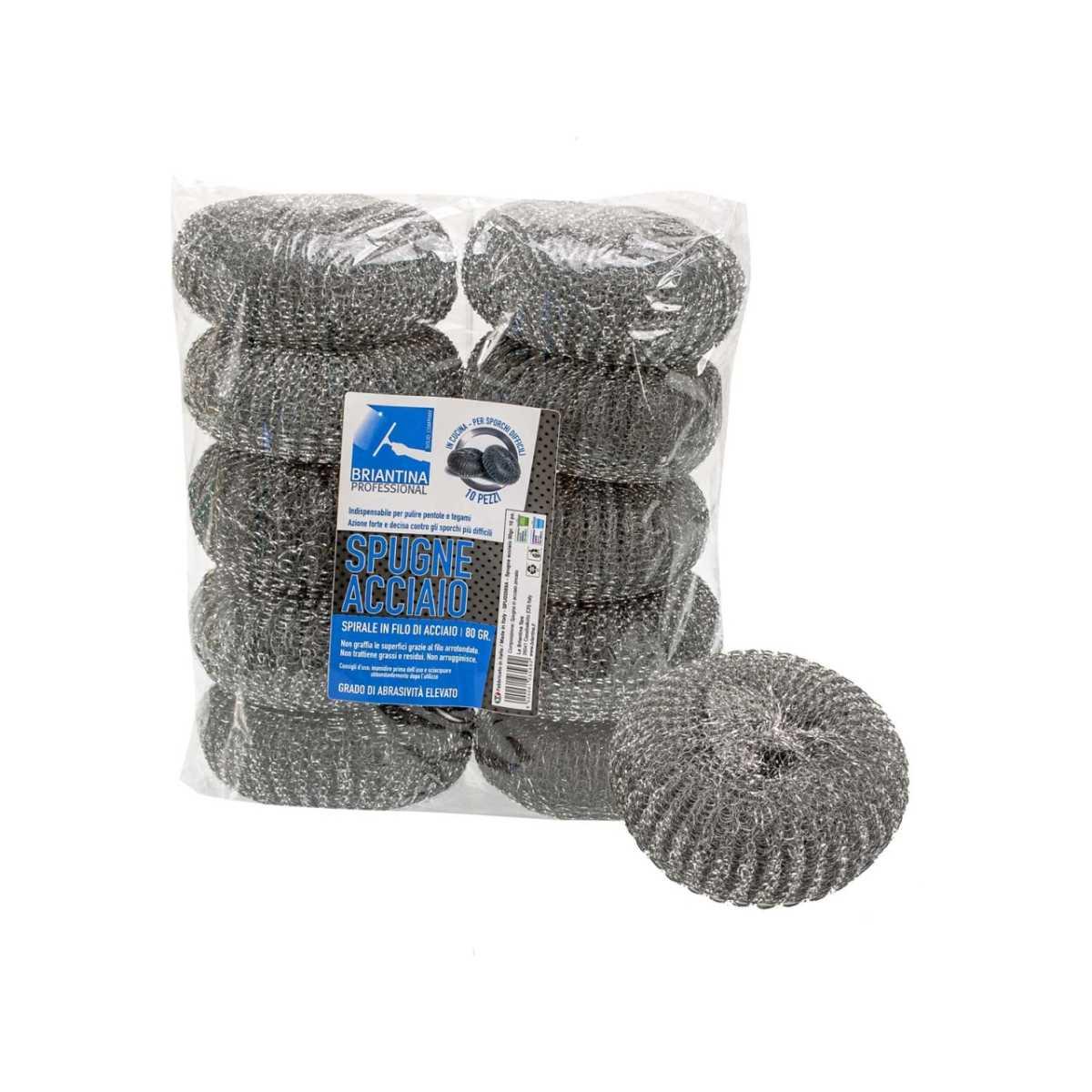 Spugne acciaio 80gr 10pz spu03569a