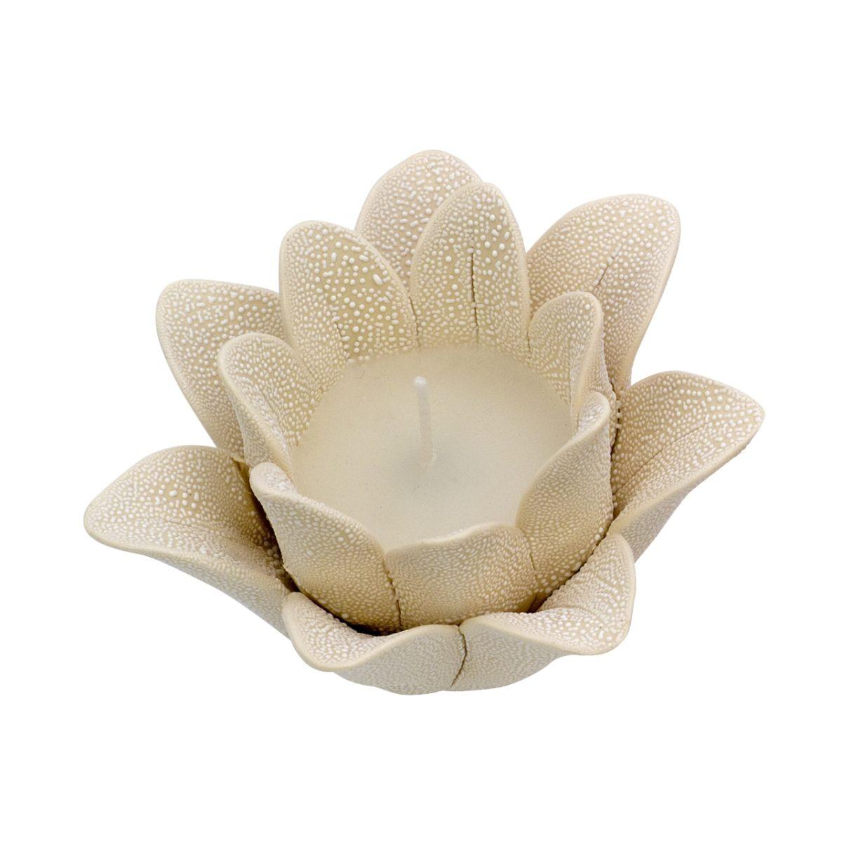 Candela fiore loto 9,5x9,5x7 l2476/iv