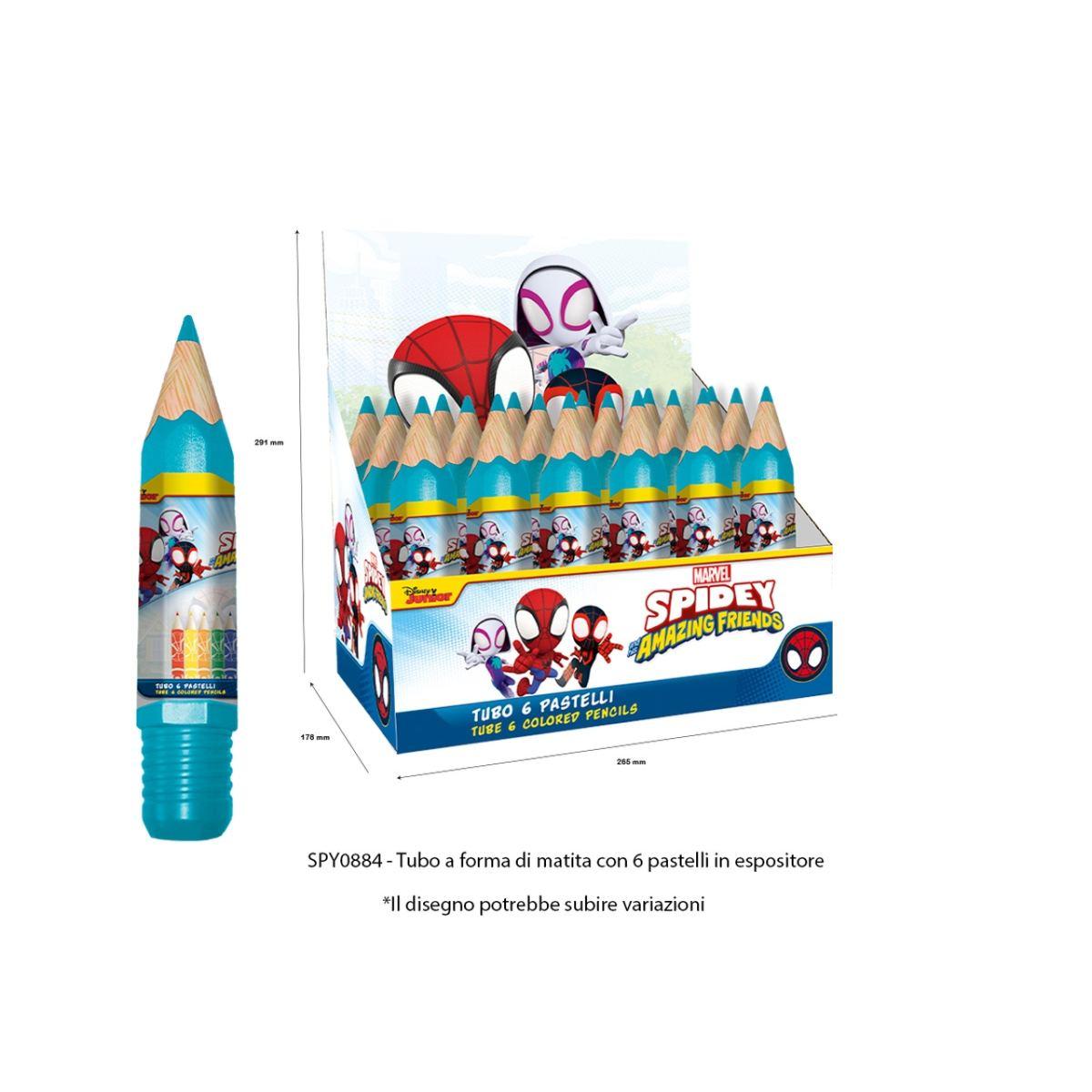 Spidey 6 colori matita tubo spy0884