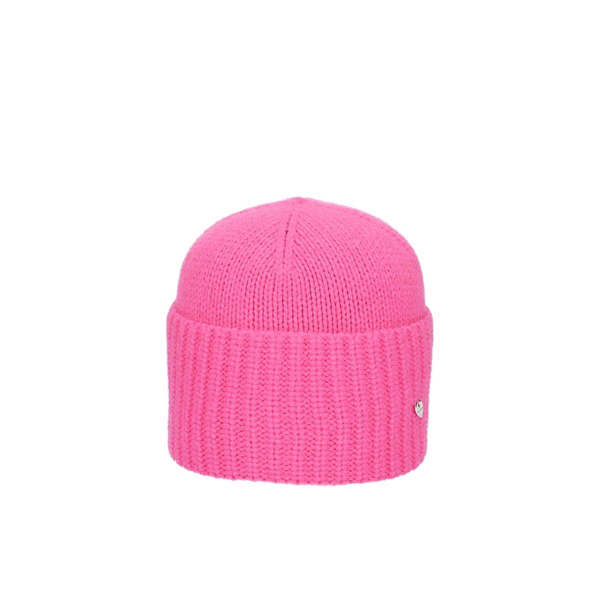 Berretto con maxi risvolto fuxia cp4000