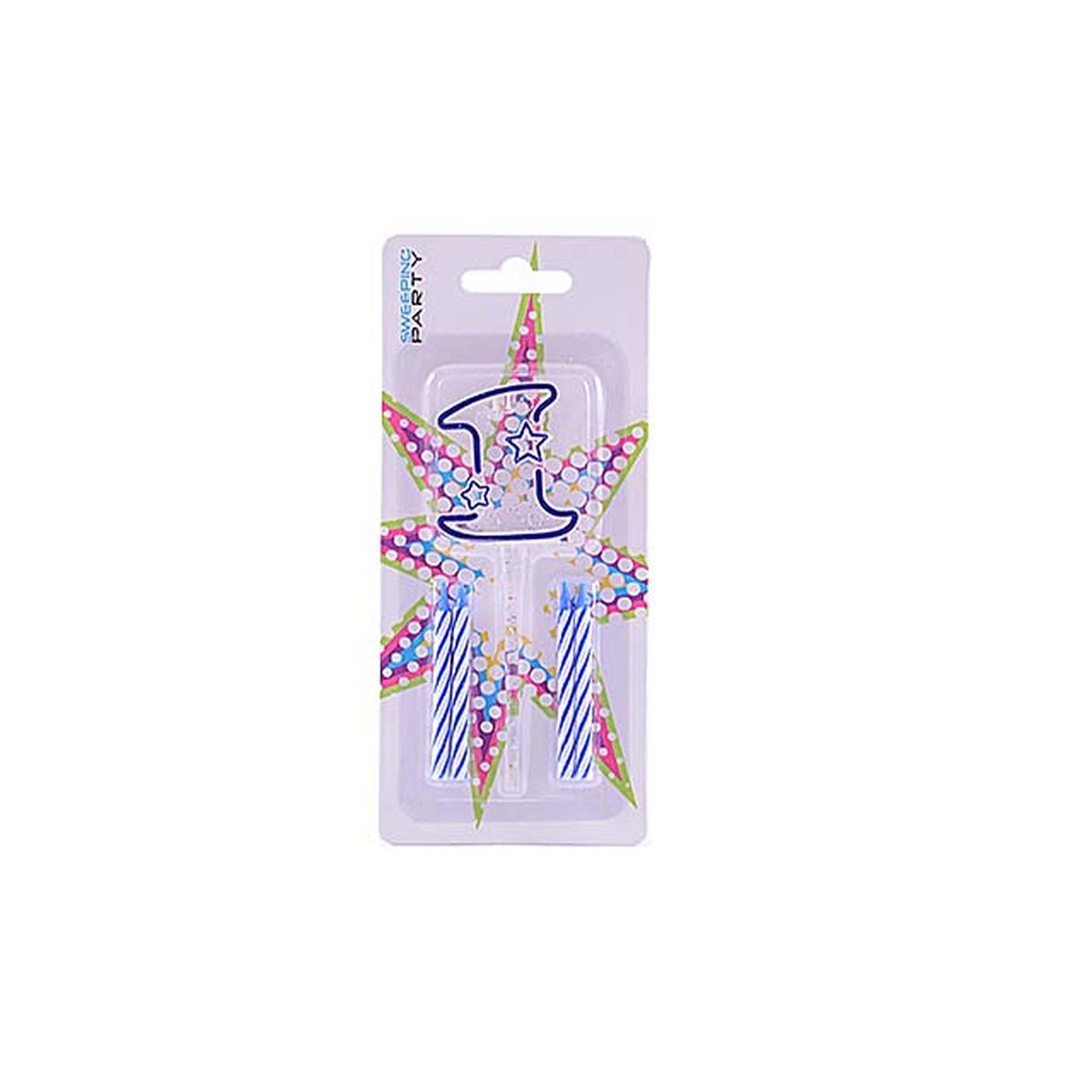 Candelina blu n.1 0017