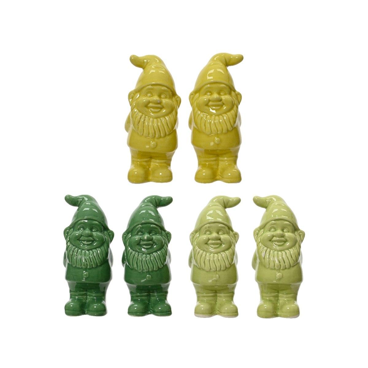 Gnomo ceramica 5x5x h.10,2cm ass 808688