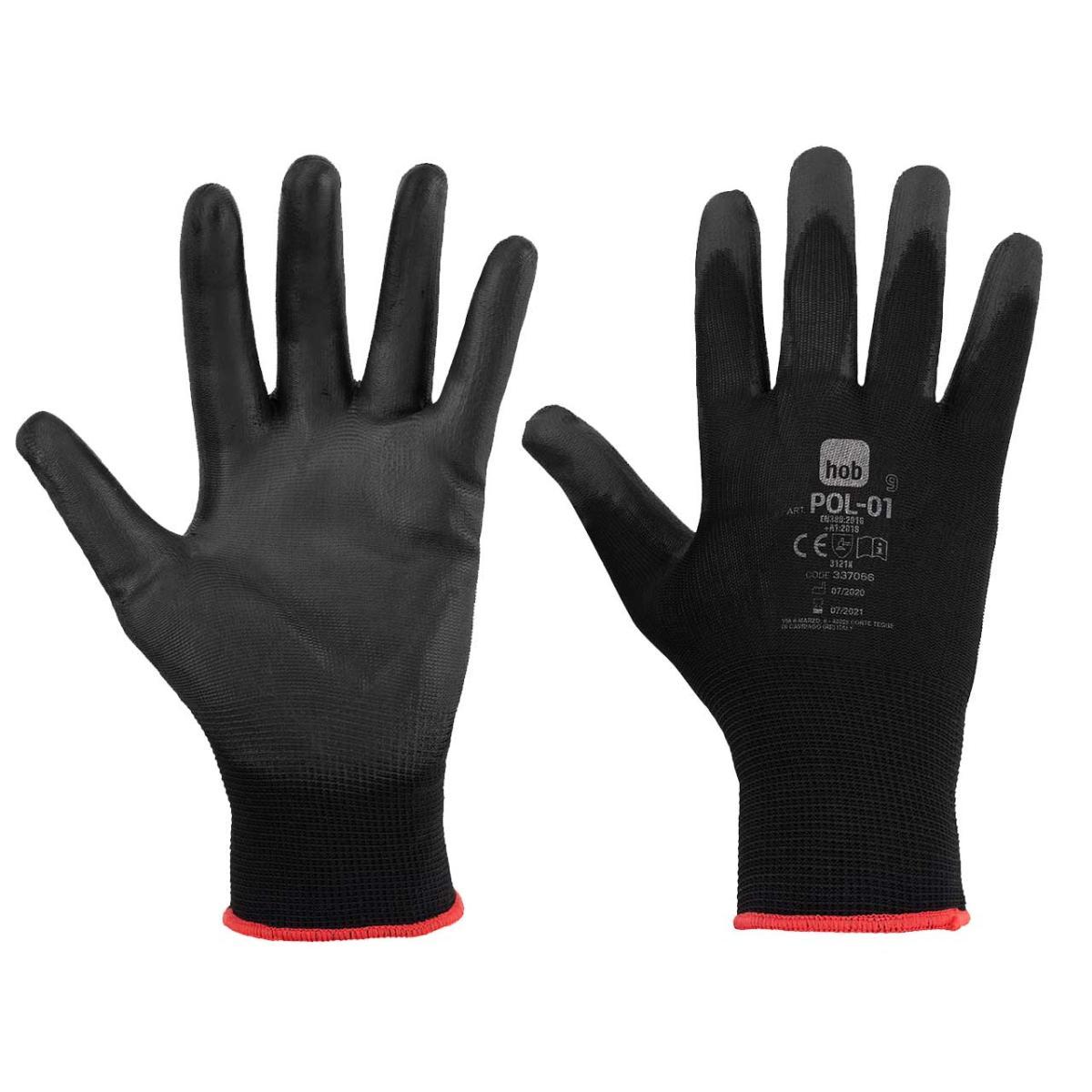 Guanti neri in poliestere tg 8 337059