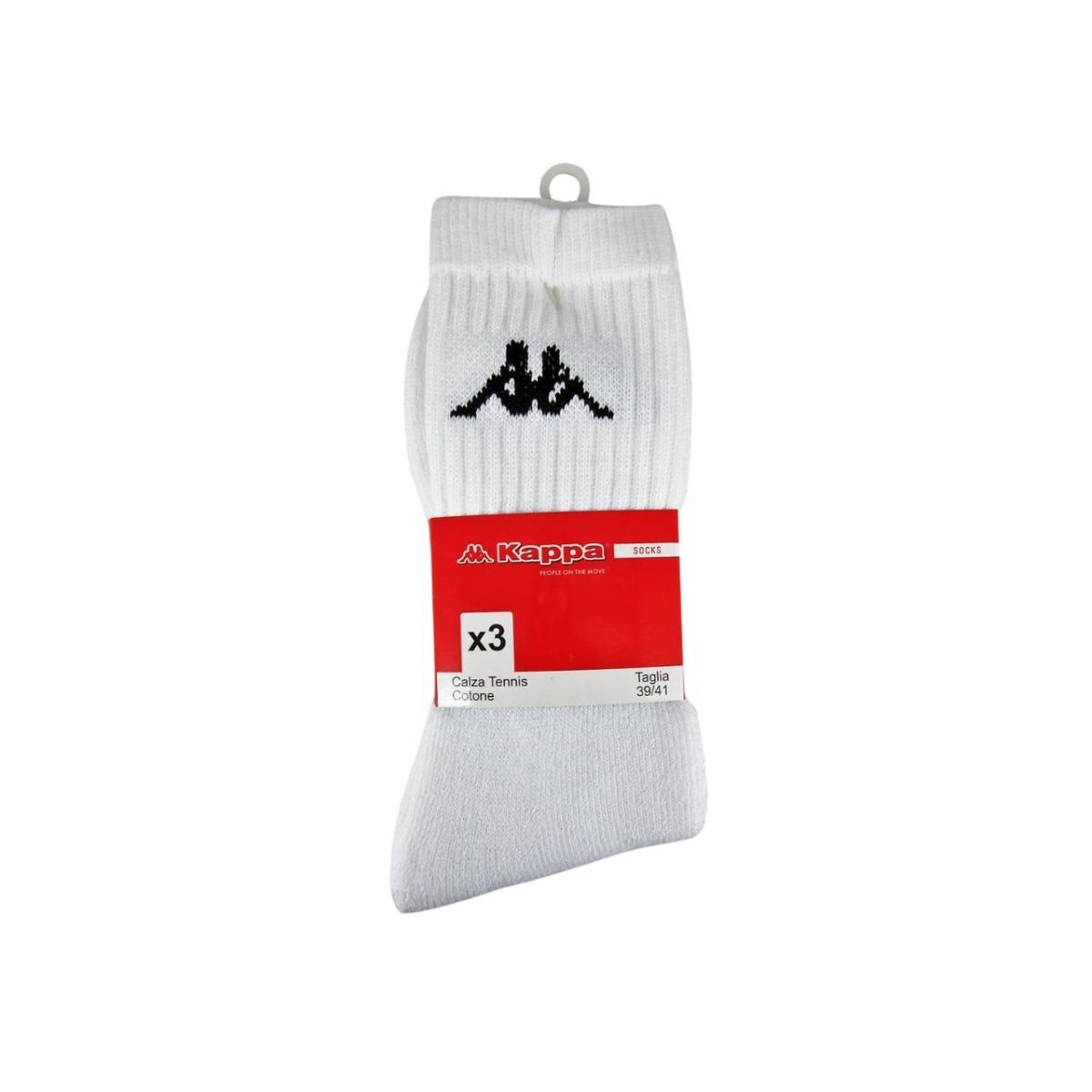 Calza tennis uomo 3pz 45-47 bianco k002