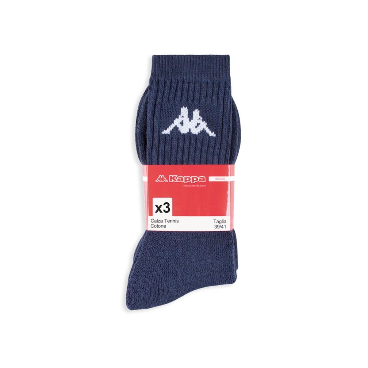 Calza tennis uomo 3pz 42-44 blu k002