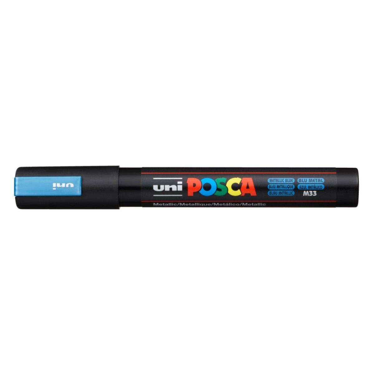 Uni posca punta media blu metal m pc5m bm