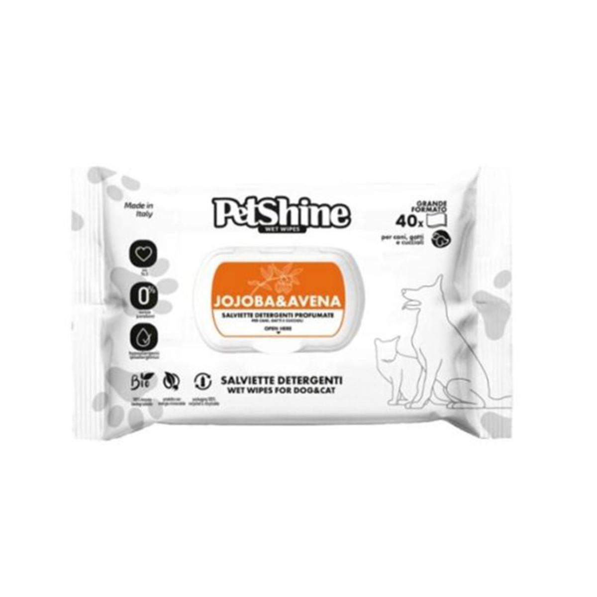 Petshine salviettine jojoba&avena 40pz